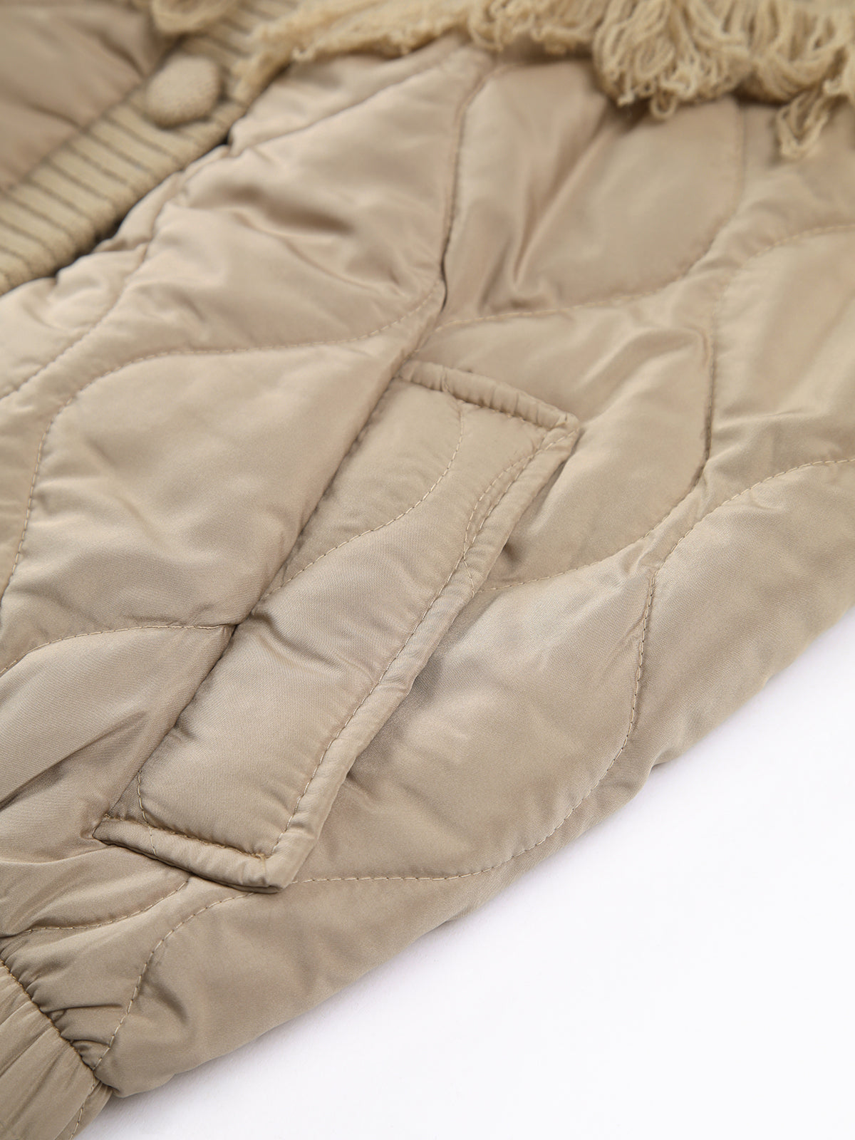 Lenoir™ | Veste matelassée en tricot torsadé patchwork