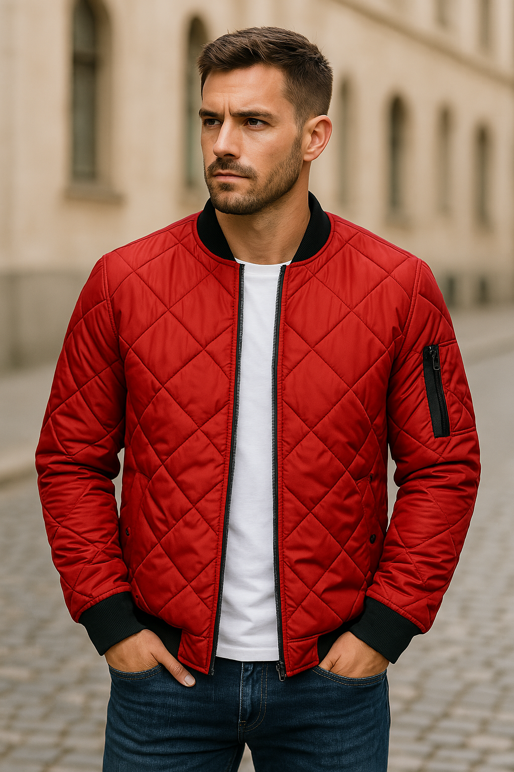 Lenoir™ - Veste en coton à motif losange