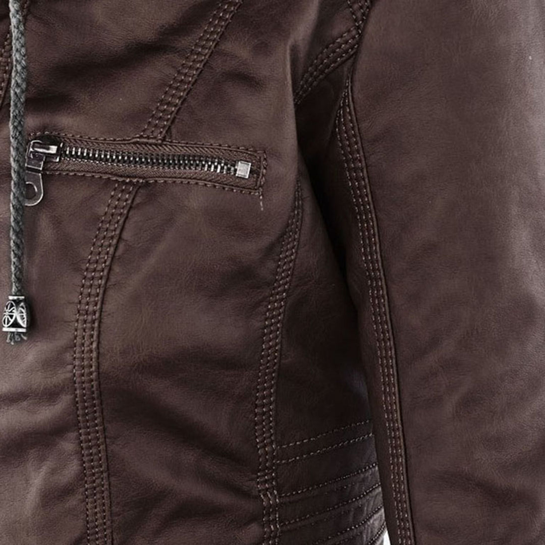 Lenoir™ | Veste moderne à capuche en cuir