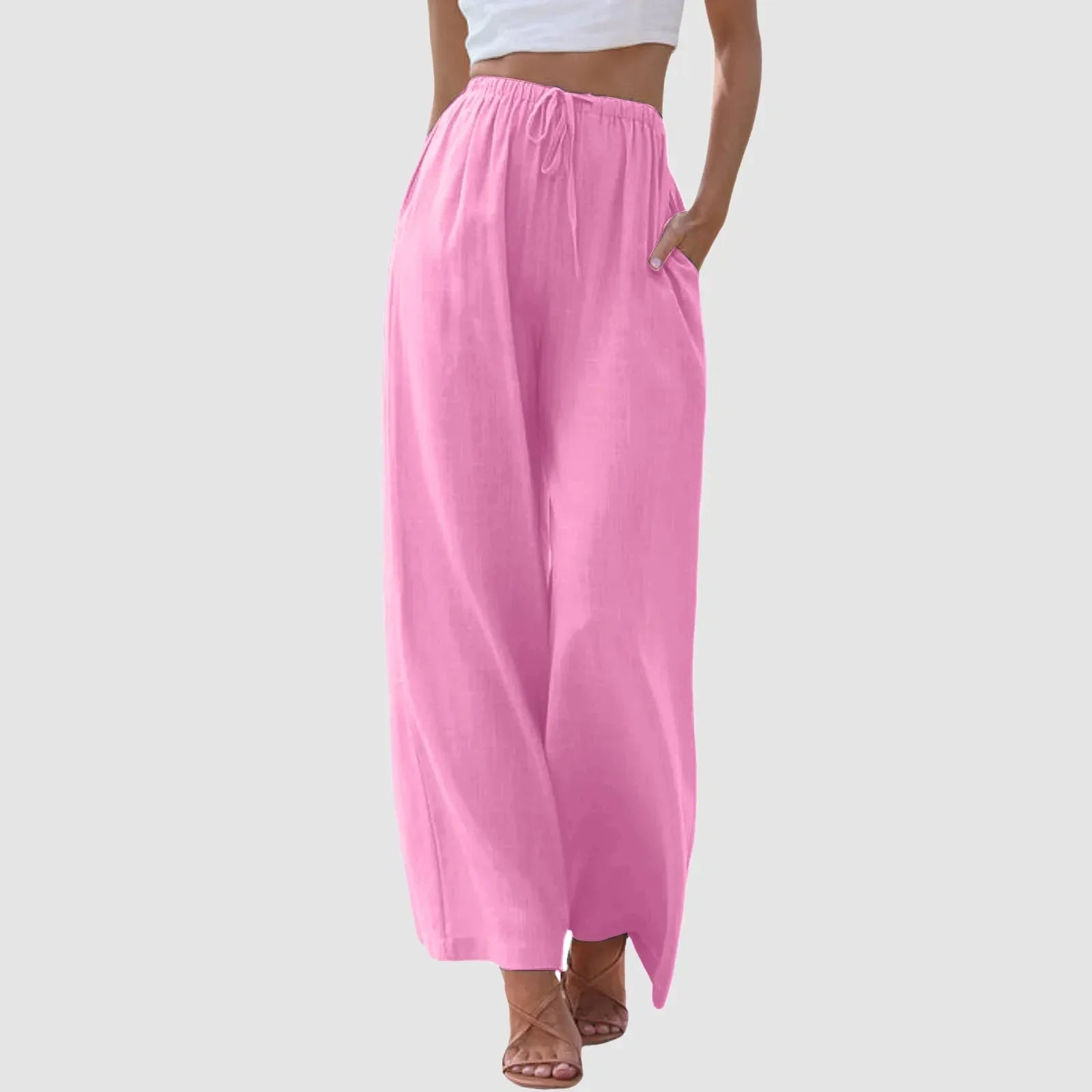 Lenoir™ | Pantalon taille haute à jambes larges
