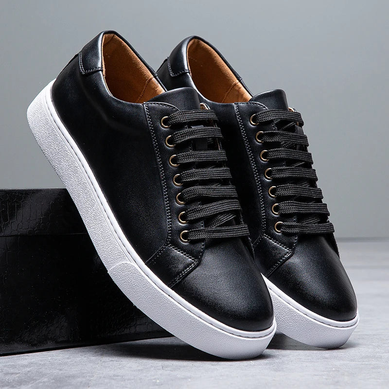 Lenoir™ | Baskets en cuir véritable
