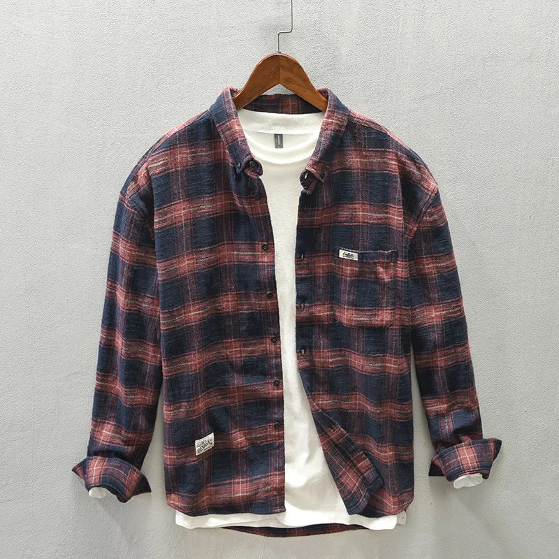 Lenoir™ | Chemise classique à carreaux à manches longues