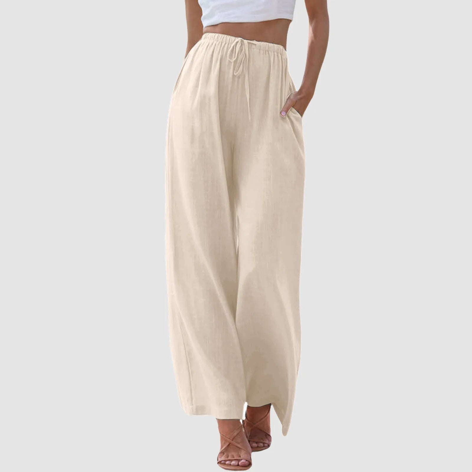 Lenoir™ | Pantalon taille haute à jambes larges