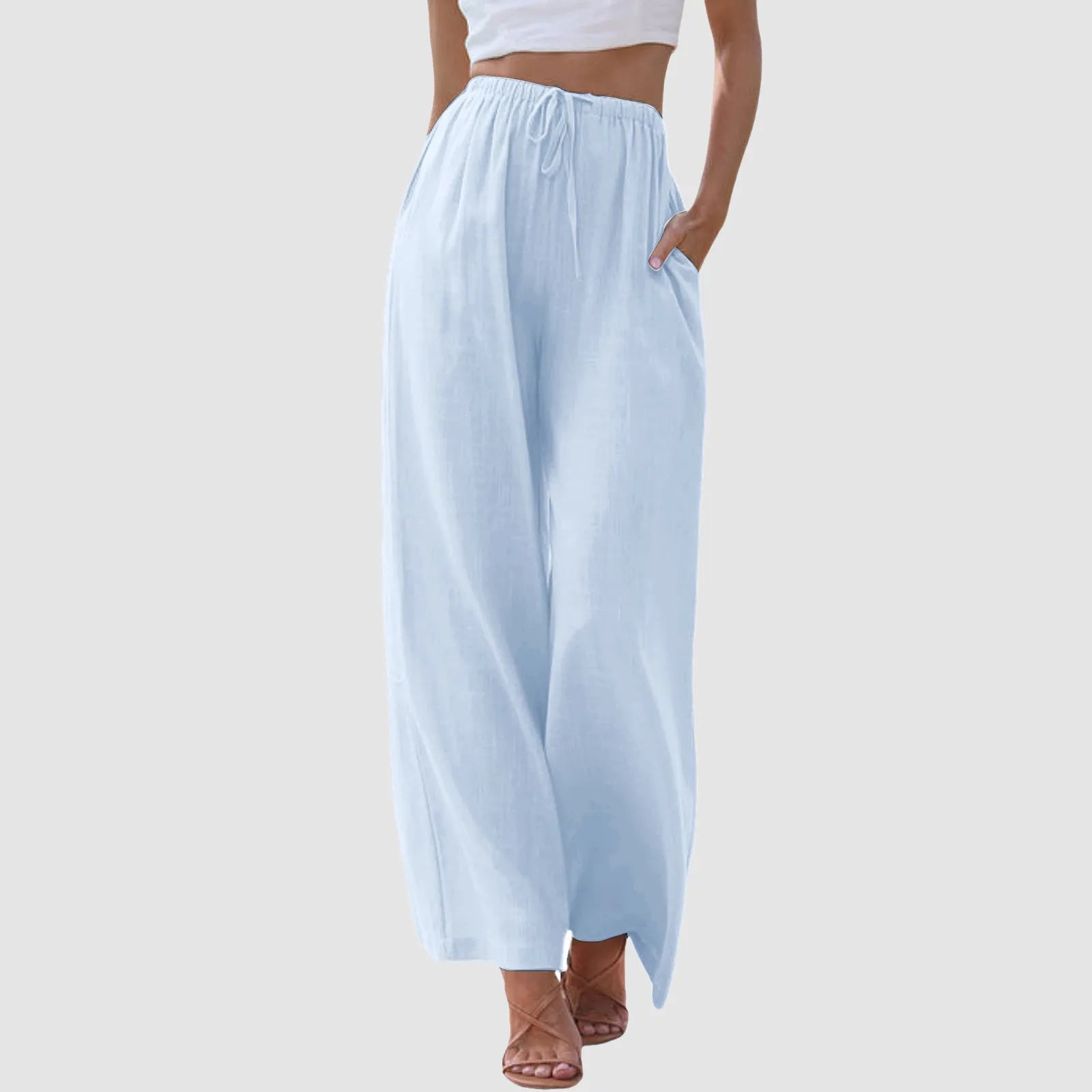 Lenoir™ | Pantalon confort à jambe large et taille haute