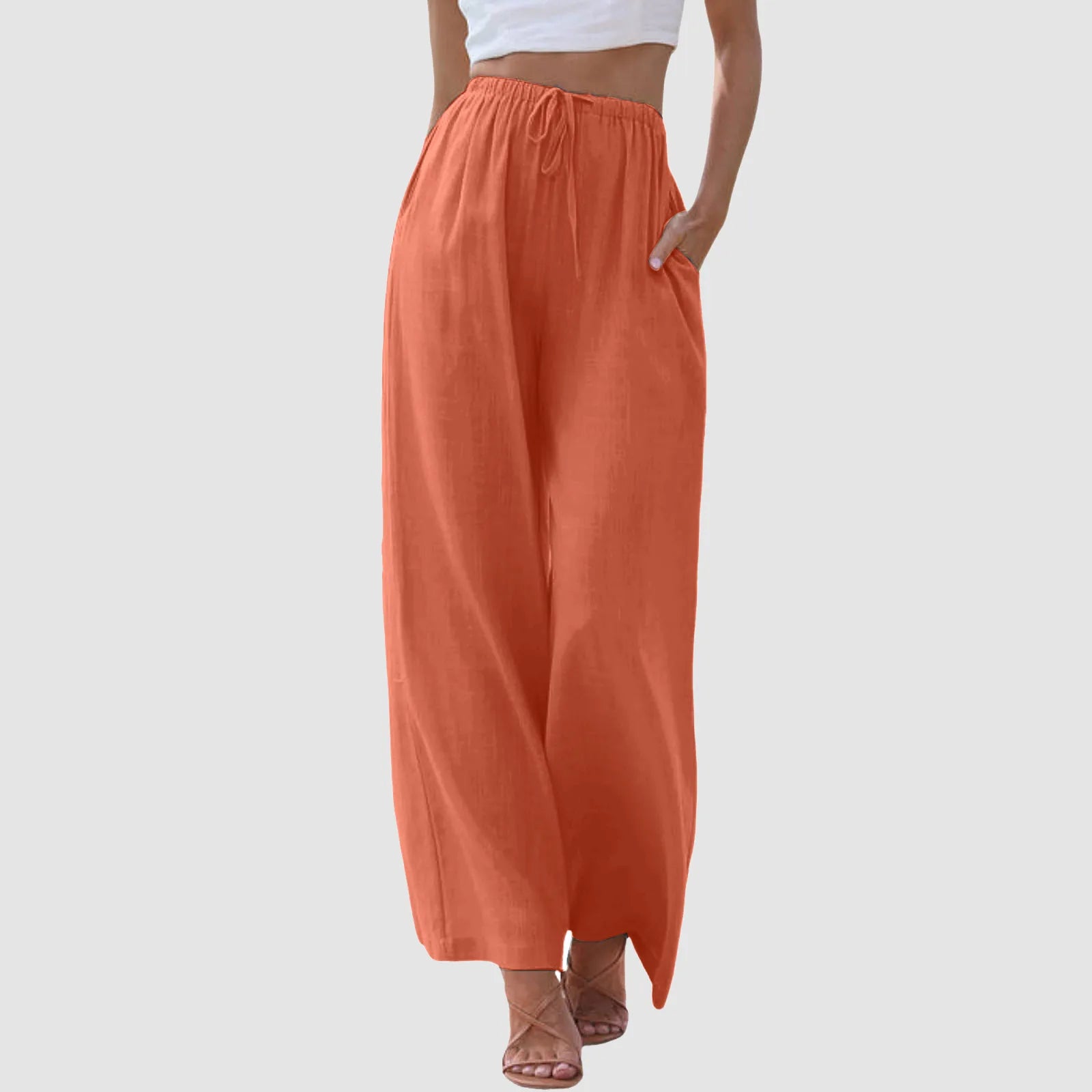 Lenoir™ | Pantalon taille haute à jambes larges