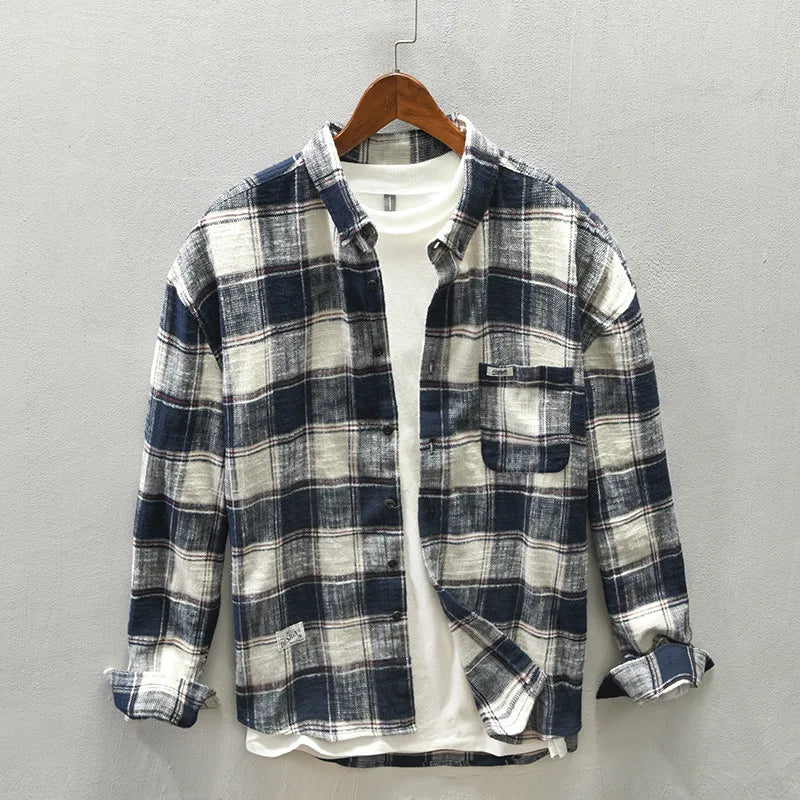 Lenoir™ | Chemise classique à carreaux à manches longues