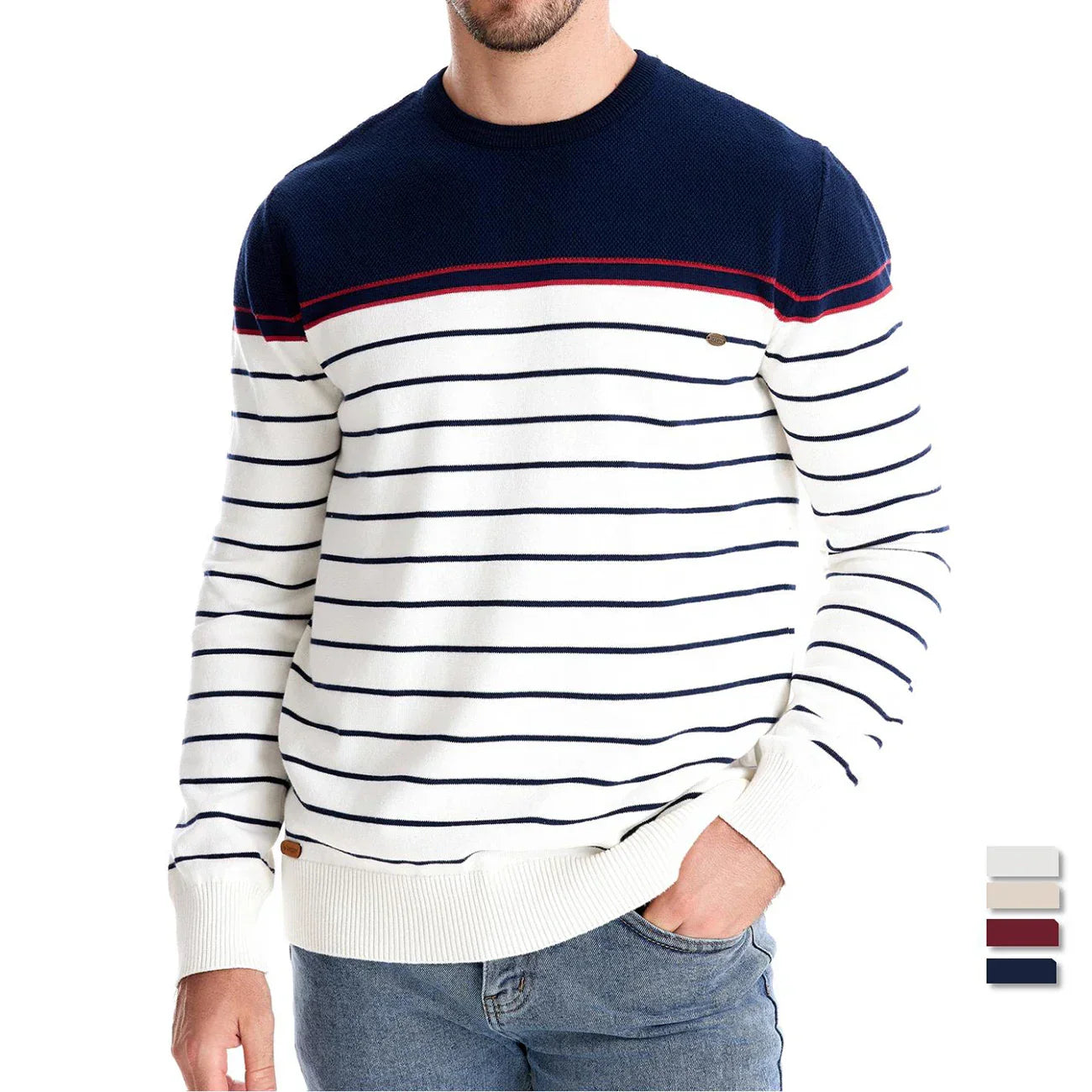 Lenoir™ | Pull pour homme avec motif rayé