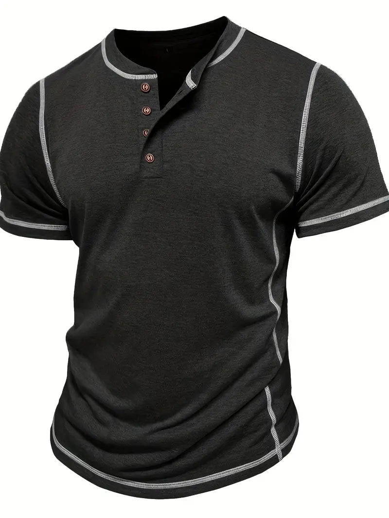 Lenoir™ | T-shirt à manches courtes boutonné