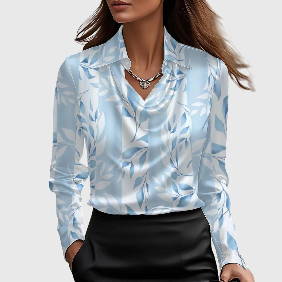 Lenoir™ | Blouse élégante en satin soyeux