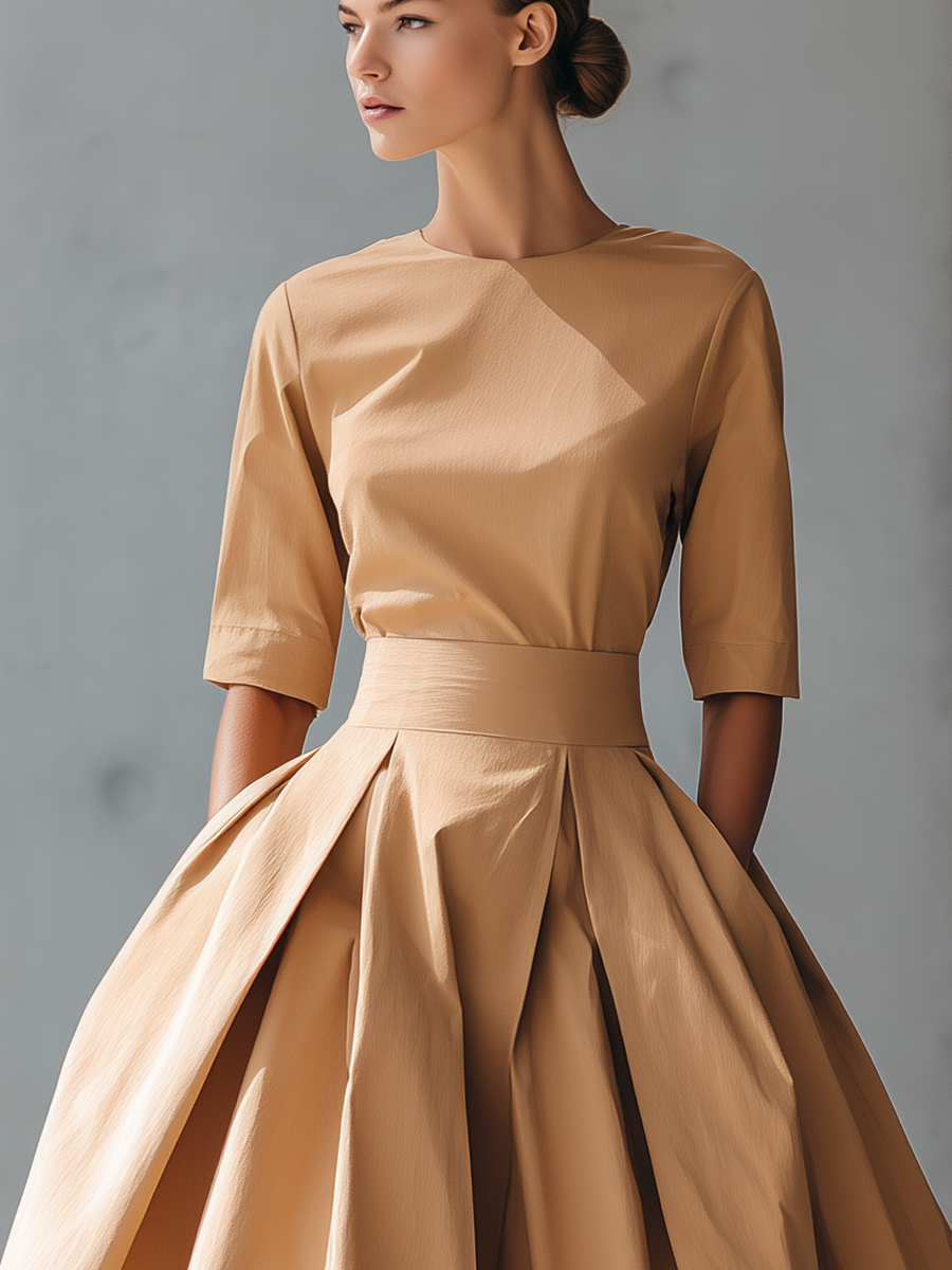 Lenoir™ | Robe Maxi Structurée en Coton