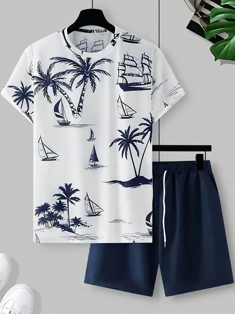 Lenoir™ | Ensemble d'été élégant imprimé deux pièces