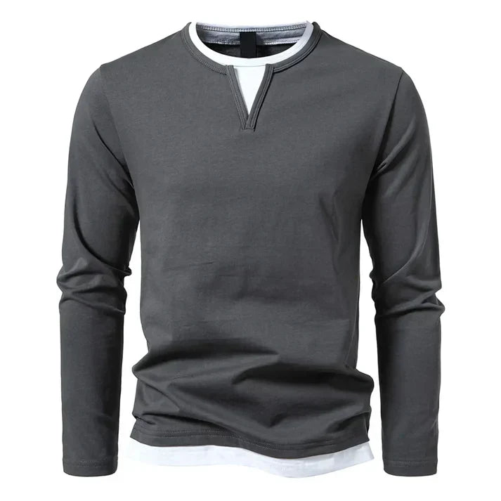 Lenoir™ | Premium T-shirt à manches longues en coton peigné