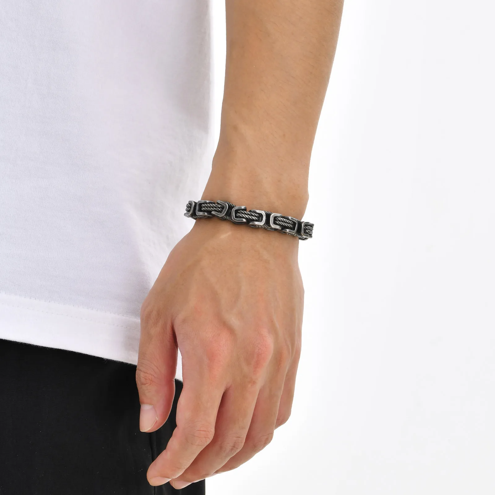 Lenoir™ | Bracelet en chaîne forgée
