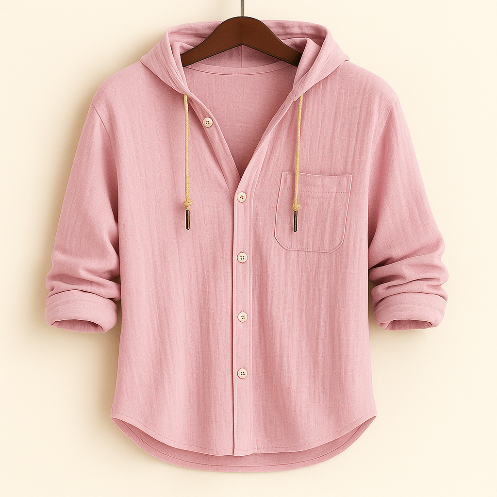 Lenoir™ | CHEMISE DE LUXE EN COTON DOUX AVEC CAPUCHE