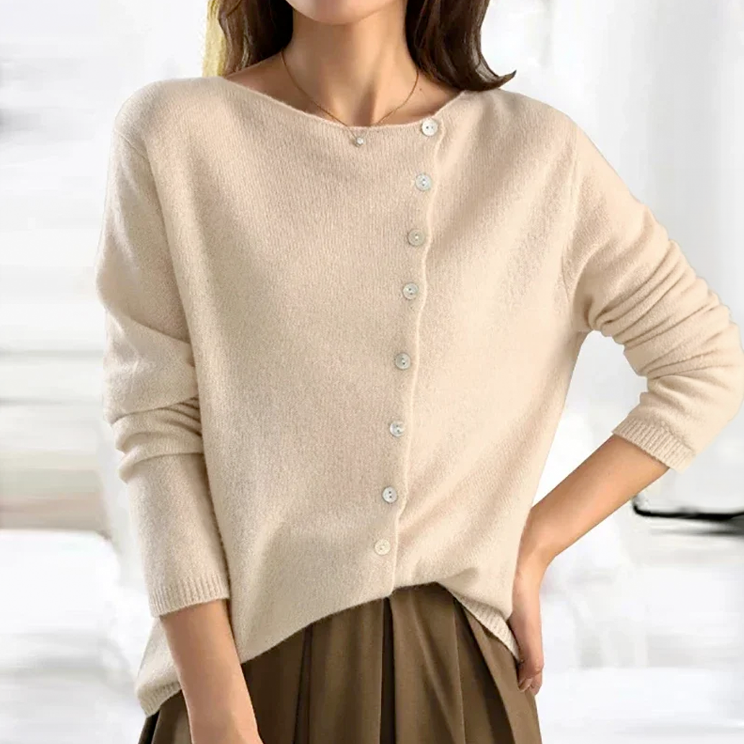 Lenoir™ | Cardigan classique en maille boutonnée