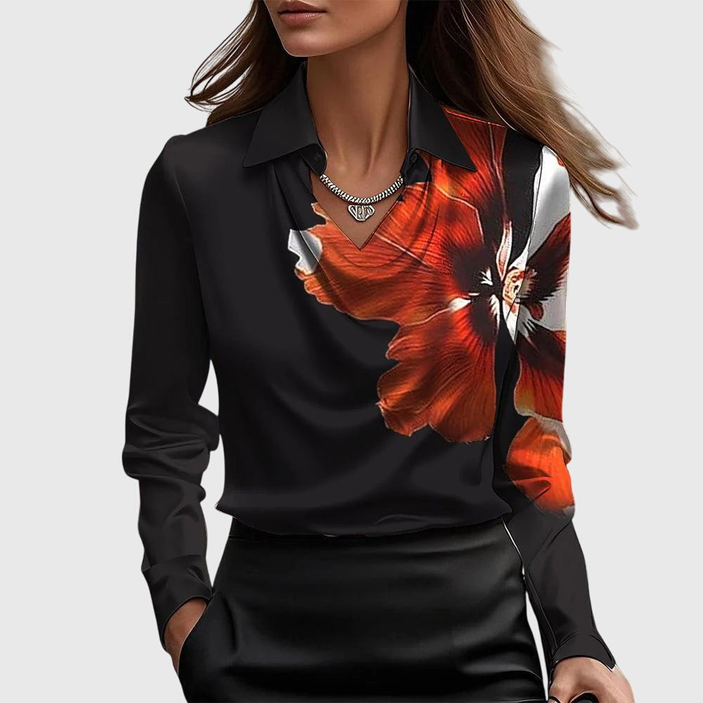 Lenoir™ | Blouse élégante en satin soyeux