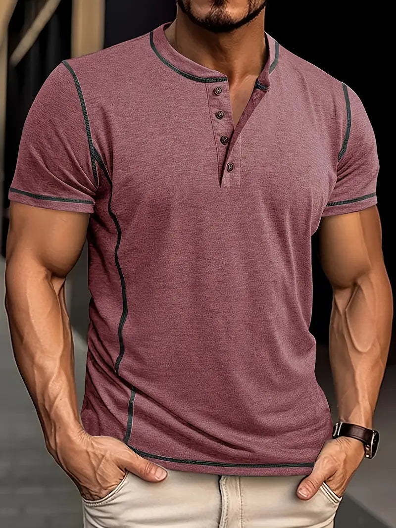 Lenoir™ | T-shirt à manches courtes boutonné