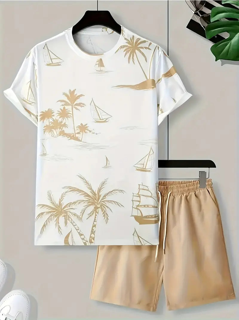 Lenoir™ | Ensemble d'été élégant imprimé deux pièces