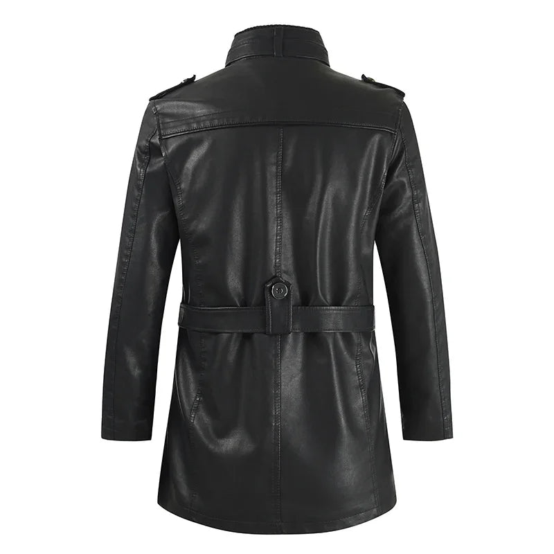 Lenoir™ | Veste de biker en cuir longue élégante