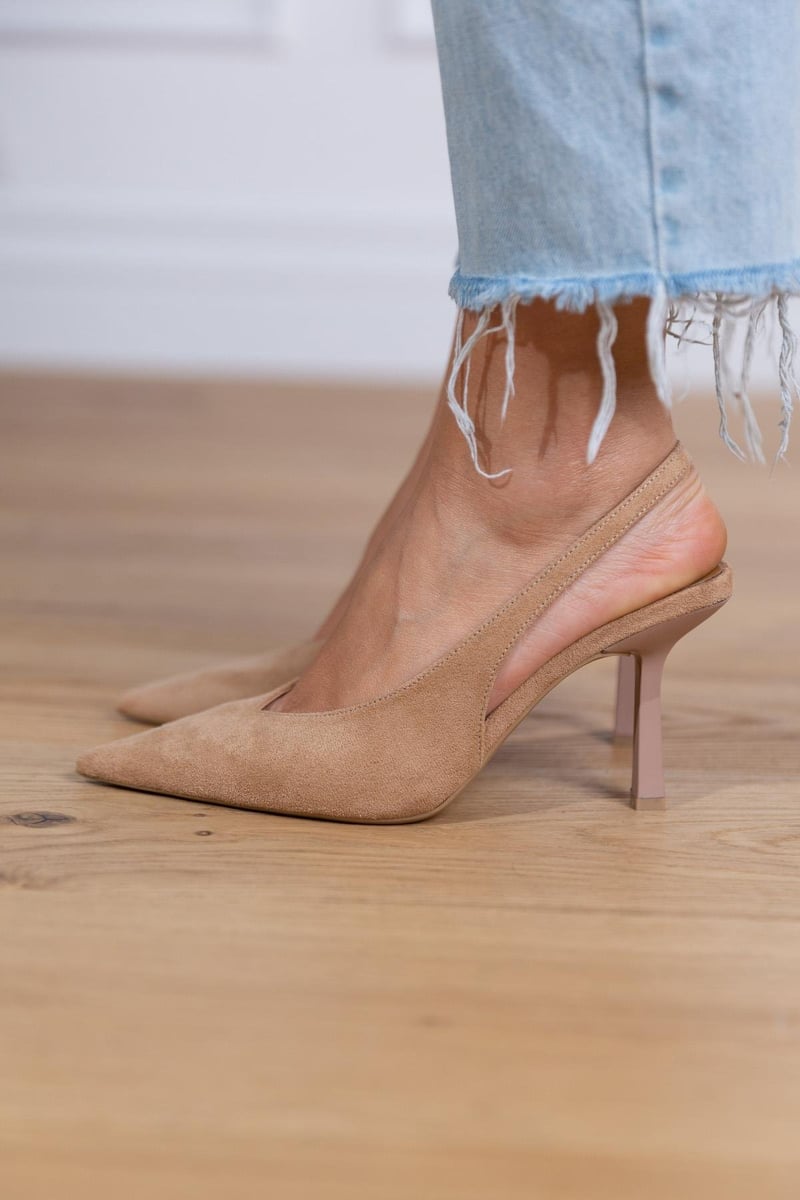 Lenoir™ | Nude Slingback Heels
