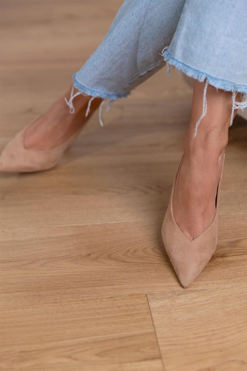 Lenoir™ | Nude Slingback Heels