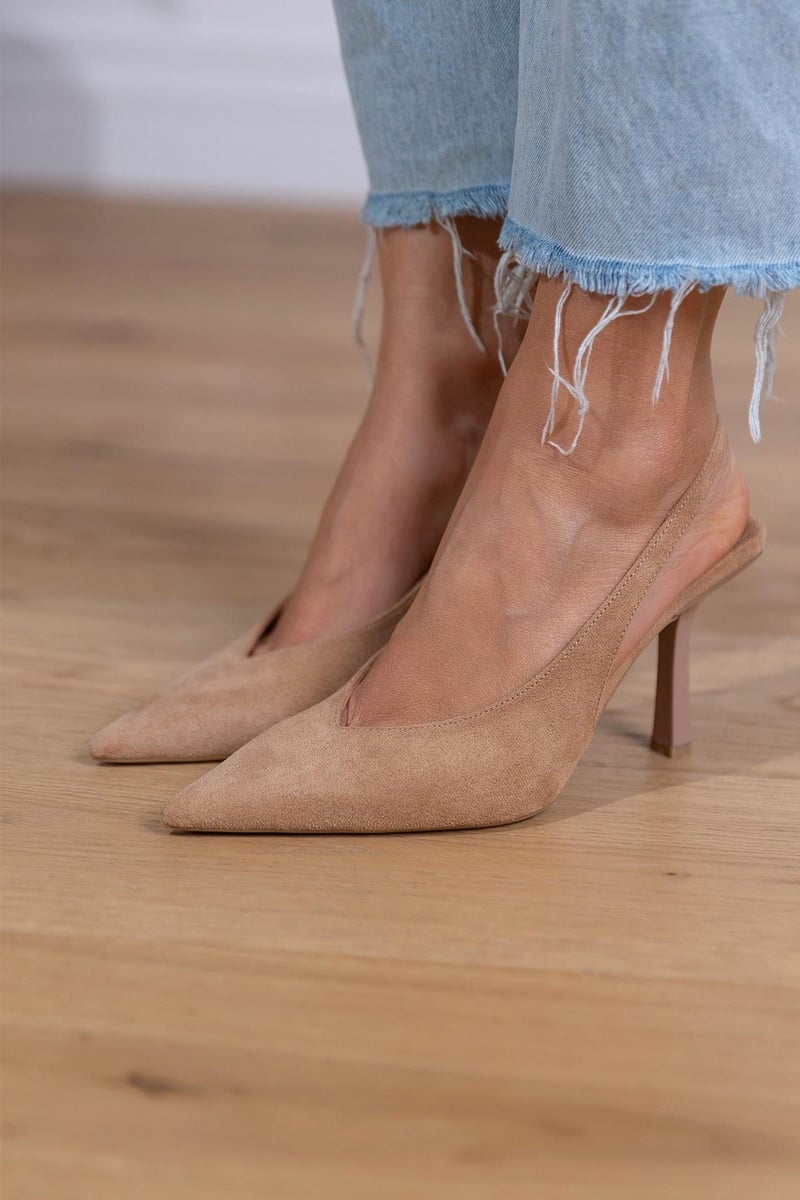 Lenoir™ | Nude Slingback Heels